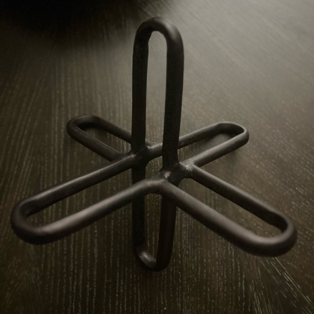 Blackened bronze metal sculpture